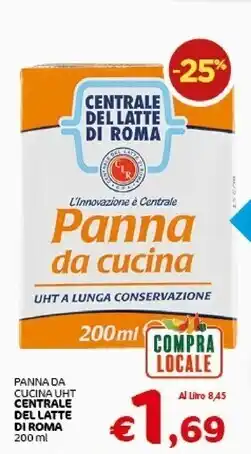 Crai Centrale del latte di roma panna da cucina uht offerta