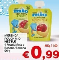 Crai Nestlè merenda pouch mio offerta