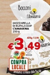 Crai L'amasena - mozzarella di bufala dop offerta
