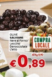 Crai Salviani olive nere al forno offerta