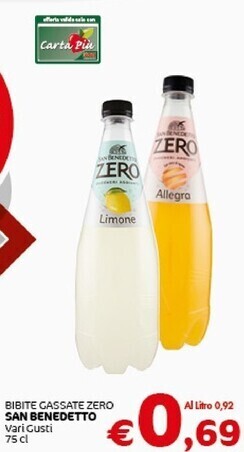 Crai San benedetto bibite gassate zero offerta