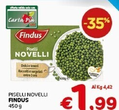 Crai Findus piselli novelli offerta