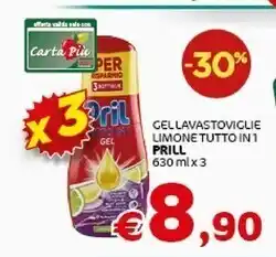 Crai Pril gel lavastoviglie limone tutto in 1 offerta