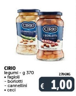 Gourmet Déco Cirio legumi fagioli borlotti offerta