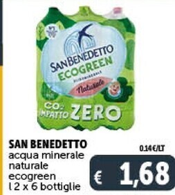 Gourmet Déco San benedetto acqua minerale naturale ecogreen offerta