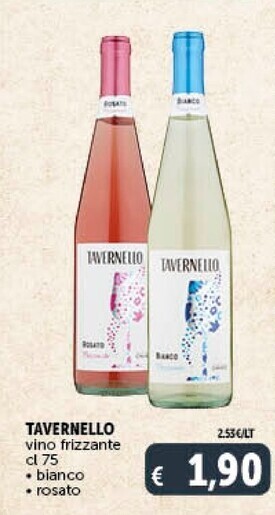 Gourmet Déco Tavernello vino frizzante bianco offerta