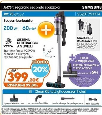 Expert Samsung jet 75 easy vs20t7533t4 offerta