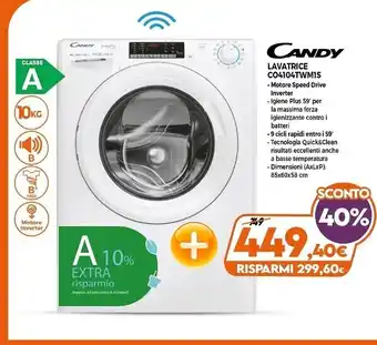 Expert Candy lavatrice co4104twm1s offerta