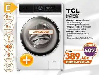 Expert Tcl lavasciuga cp0824wco offerta