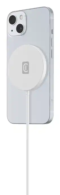 Unieuro Cellularline mag - wireless charger base di ricarica wireless magnetica per sistema magsafe bianco offerta