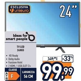 Unieuro Tv led 24hg5 offerta