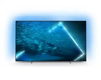 Unieuro Philips oled ambilight tv 48 android tv uhd 4k 48oled707, processore p5 ai, hdr10+ e dolby vision, ready for gaming 120hz, sm offerta