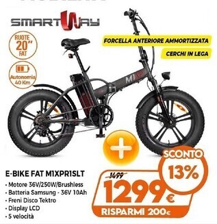 Expert Smartway e-bike fat m1xpr1slt offerta