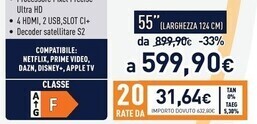 Unieuro Philips smart tv led pus8007 55'' offerta