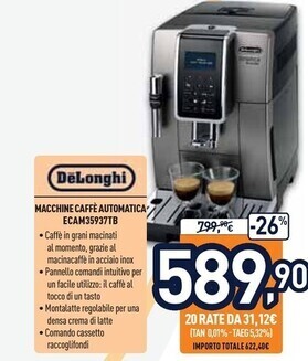De longhi macchine caffè automatica ecam35937tb