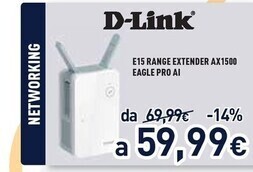 Unieuro D link e15 range extender ax1500 eagle pro ai offerta