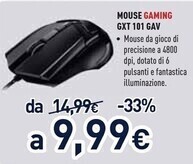 Unieuro Trust mouse gaming gxt 101 gav offerta