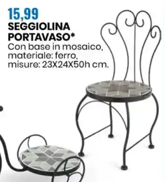 Eurospin Euro Garden Seggiolina Portavaso offerta