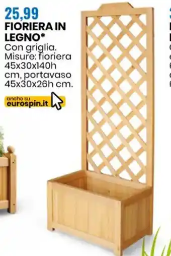Eurospin Fioriera in Legno offerta