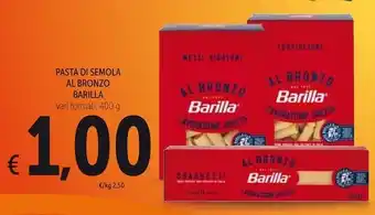 Spazio Conad Barilla pasta di semola al bronzo offerta