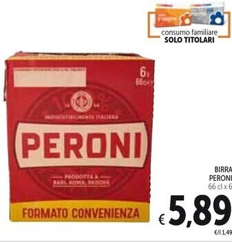 Spazio Conad Peroni birra offerta