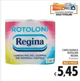Spazio Conad Regina carta igienica rotoloni offerta