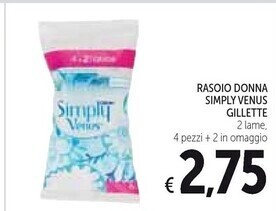 Spazio Conad Gillette rasoio donna simply venus offerta