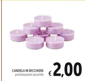 Spazio Conad Candela in bicchiere profumazioni assortite offerta