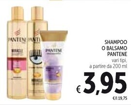 Spazio Conad Pantene shampoo o balsamo offerta