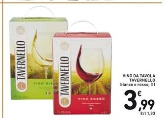 Spazio Conad Tavernello vino da tavola offerta