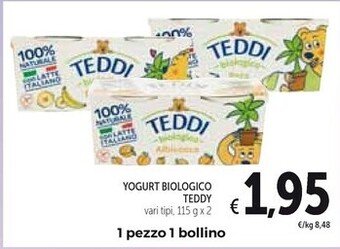 Spazio Conad Teddi yogurt biologico offerta