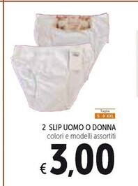 Spazio Conad 2 slip uomo o donna offerta