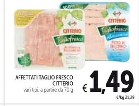 Spazio Conad Citterio affettati taglio fresco offerta
