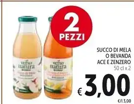 Spazio Conad Succo di mela o bevanda ace e zenzero offerta