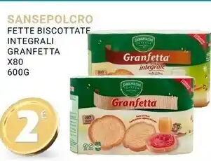 Sansepolcro fette biscottate integrali granfetta