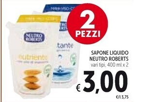 Spazio Conad Neutro roberts sapone liquido offerta