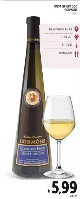 Spazio Conad Cormons pinot grigio offerta
