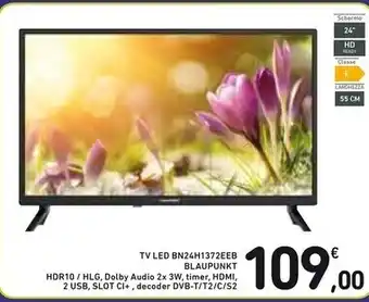 Spazio Conad Blaupunkt tv led bn24h1372eeb offerta