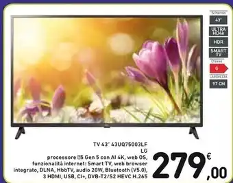 Spazio Conad Lg tv 43 43uq75003lf offerta