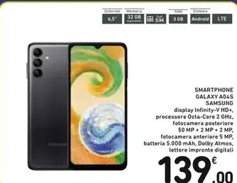 Spazio Conad Samsung smartphone galaxy a04s offerta