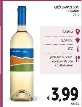 Spazio Conad Librandi ciro bianco doc offerta