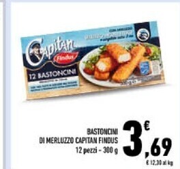 Conad City Findus bastoncini di merluzzo capitan offerta