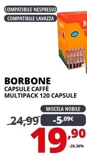 Comet Caffe borbone capsule caffè multipack 120 capsule offerta