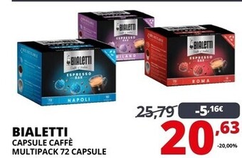 Comet Bialetti capsule caffè multipack 72 capsule offerta