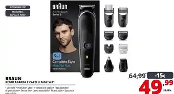 Comet Braun regolabarba e capelli mgk 5411 offerta