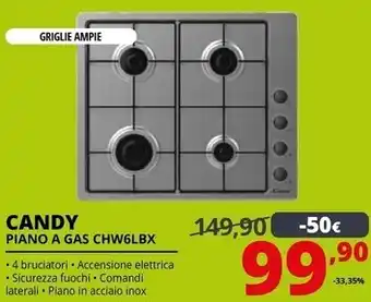 Comet Candy piano a gas chw6lbx offerta