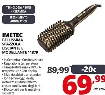 Comet Imetec bellissima spazzola lisciante e modellante 11879 offerta