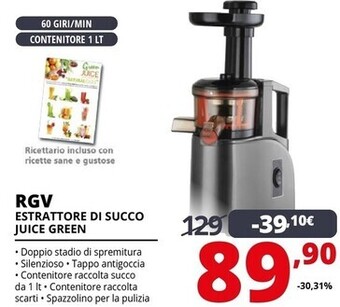 Comet Rgv estrattore di succo juice green offerta