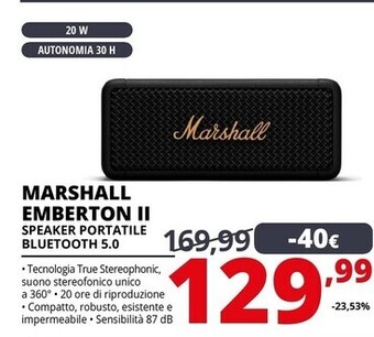 Marshall emberton ii