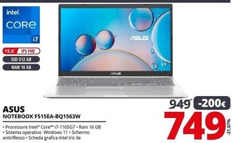 Comet Asus notebook f515ea-bq1563w offerta